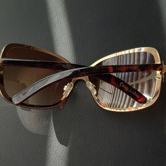 Sam Edelman Brown and Gold Sunglasses - Picture 2 of 2